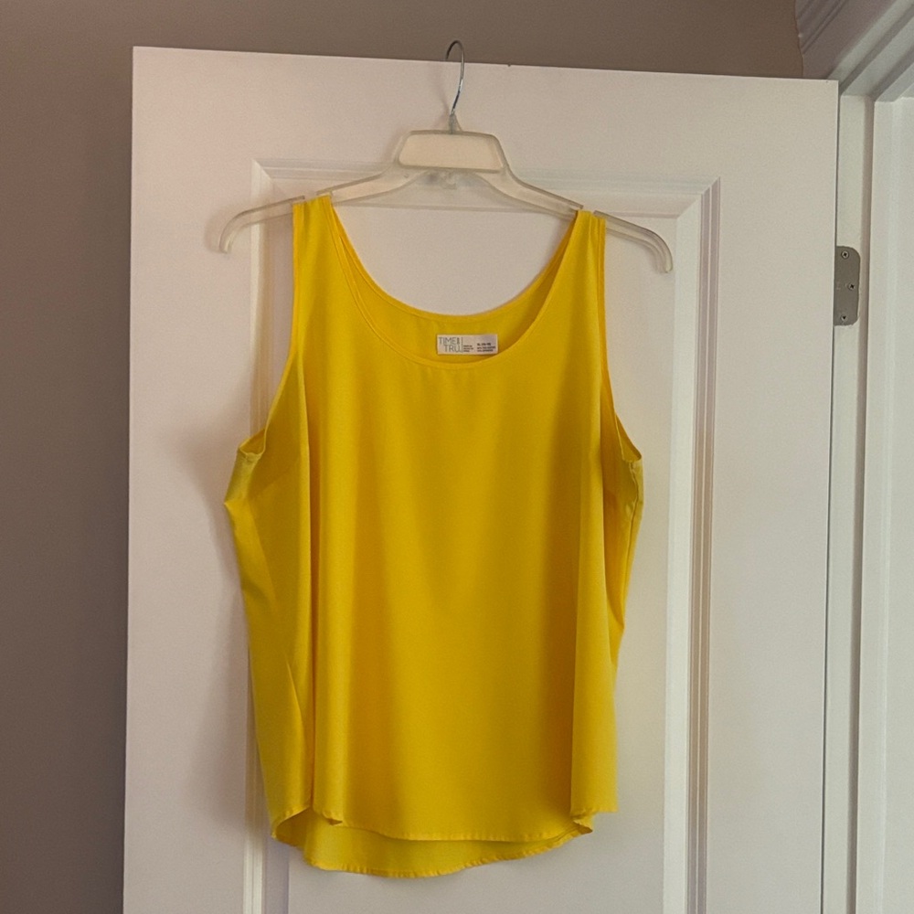 Time and Tru Vibrant Yellow Tank Top
